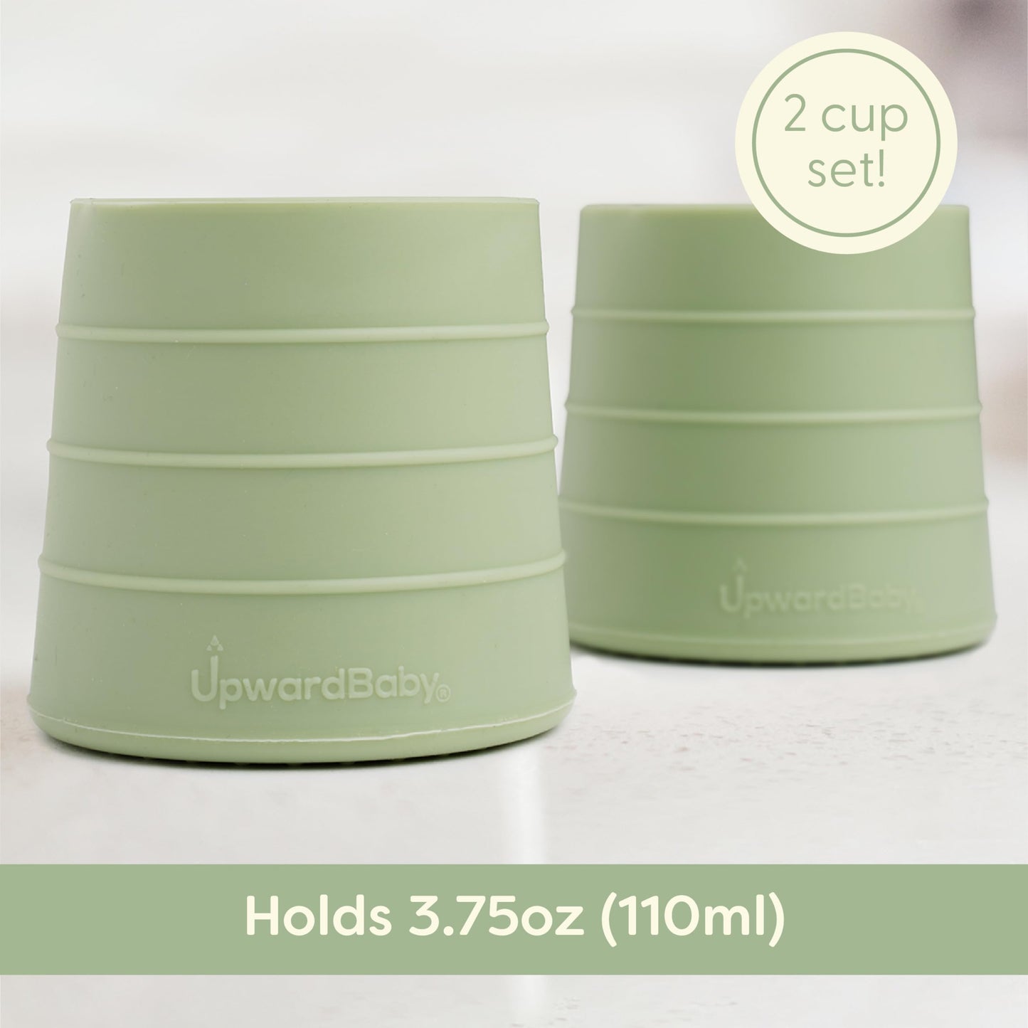 Set de 2 vasos antiderrames UpwardBaby (2 años)