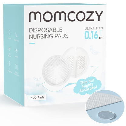 Momcozy Almohadillas de lactancia desechables ultrafinas, ultraabsorbentes