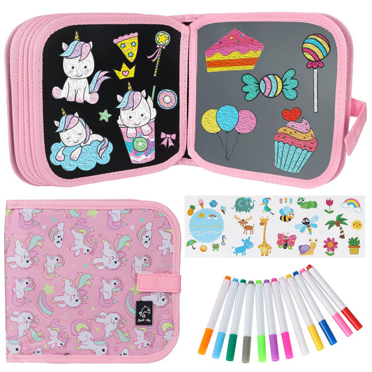 Juego de libros borrables para dibujar y garabatear