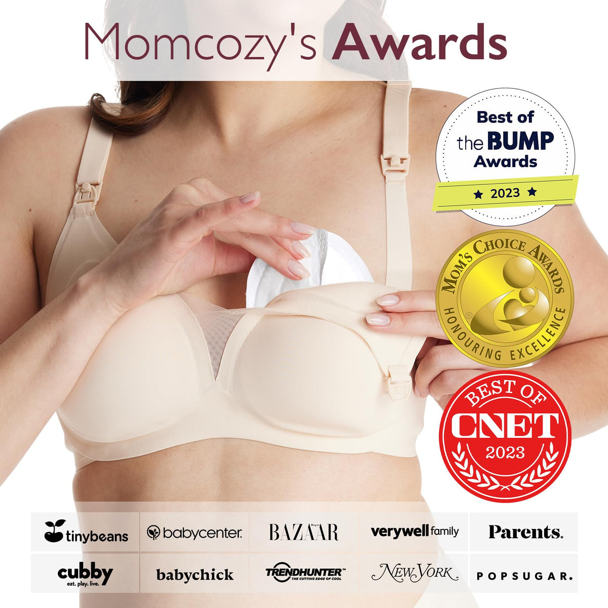 Momcozy Almohadillas de lactancia desechables ultrafinas, ultraabsorbentes