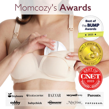 Momcozy Almohadillas de lactancia desechables ultrafinas, ultraabsorbentes