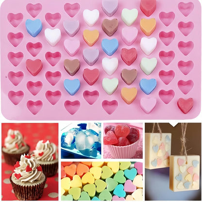 Molde de gomitas para niños, incluye mini dinosaurio, oso, corazones y mini dona. 201 cavidades, 3 goteros. 4 unidades