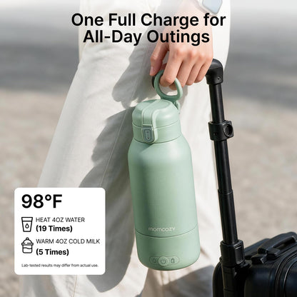 Momcozy Calentador de Leche Portátil para Viajes – Modos de Calentamiento Dual para Leche Materna y Agua