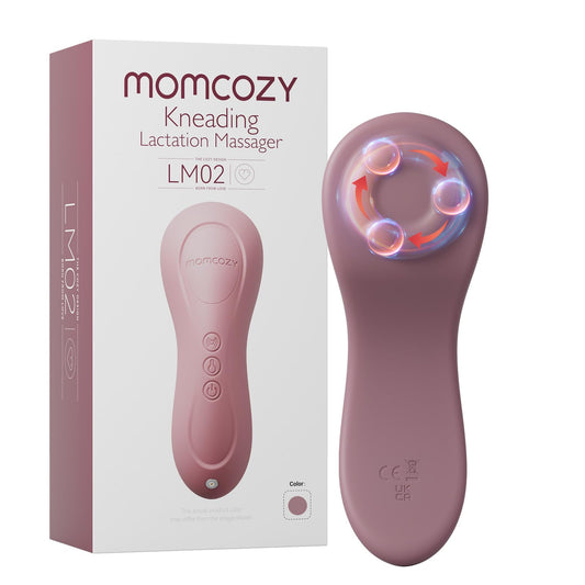 Momcozy Masajeador de lactancia rodante con calor, masaje realista 3 en 1 para aliviar conductos obstruidos