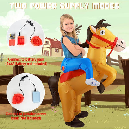 Disfraz de caballo inflable para niños