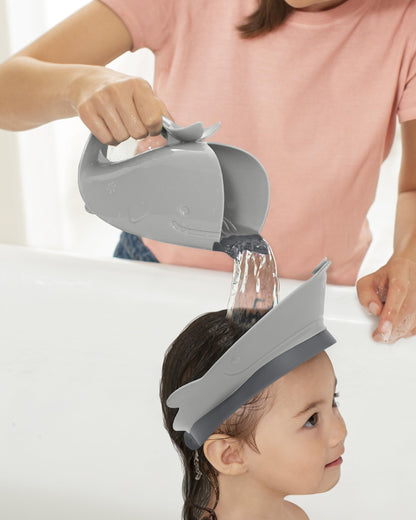 Skip Hop Gorro de ducha para bebé, visera de baño Moby, gris
