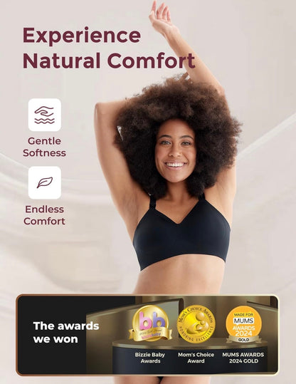 Momcozy YN21 - Brasier de lactancia para lactancia materna, sin costuras, ultra cómodo, forma natural, bralette para dormir durante el embarazo, Small