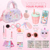 Bolso de niña con maquillaje de juguete