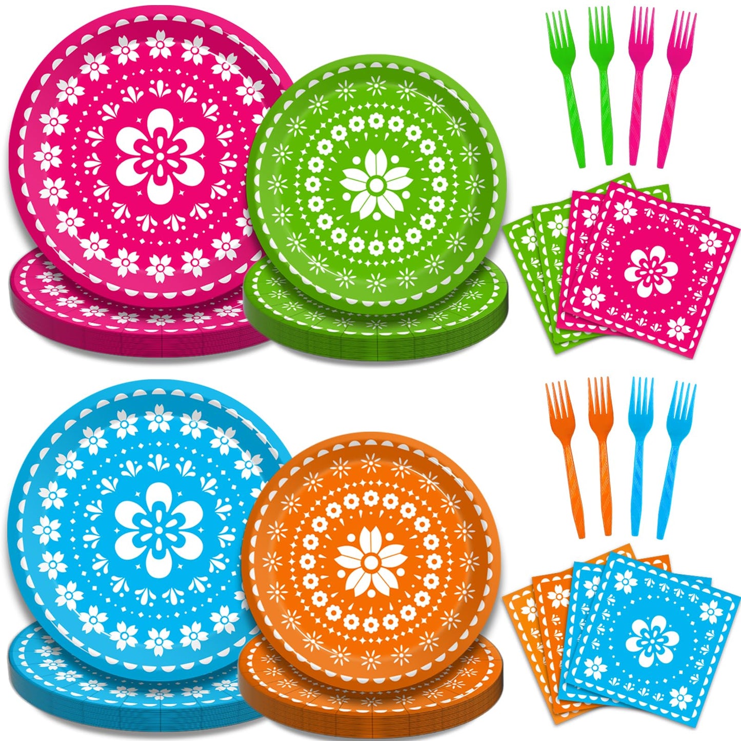 Suministros de decoración de fiesta mexicana, 24 personas