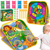 HelloJoy Juego de lanzamiento de pufs para niños al aire libre