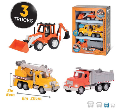 Set de 3 vehículos de construcción