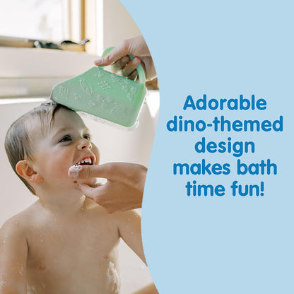Dr. Brown's CleanUp Dino-Pour - Taza de enjuague de baño para bebés, sin lágrimas