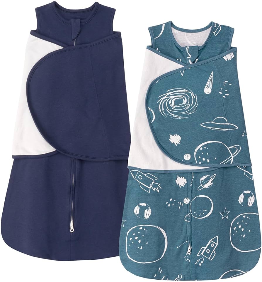 ZIGJOY Saco de dormir 1.0 tog manta de bebé 100% algodón manta de bebé para recién nacidos de 0 a 6 meses