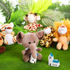 Juguetes de peluche de animales de la selva de 12 piezas