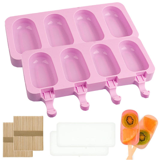 Moldes para Paletas de Silicona 2 Piezas Moldes para Helado Popsicle