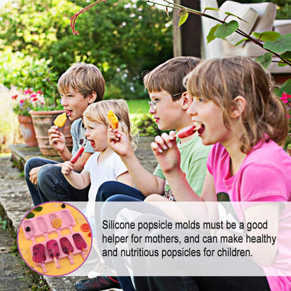 Moldes para Paletas de Silicona 2 Piezas Moldes para Helado Popsicle