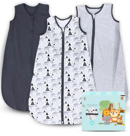 Cute Castle Saco de Dormir para Bebé de 0-6 Meses - Ligero 100% Algodón Cremallera de 2 Vías TOG 0.5