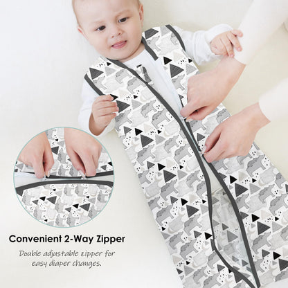 Cute Castle Saco de Dormir para Bebé de 0-6 Meses - Ligero 100% Algodón Cremallera de 2 Vías TOG 0.5