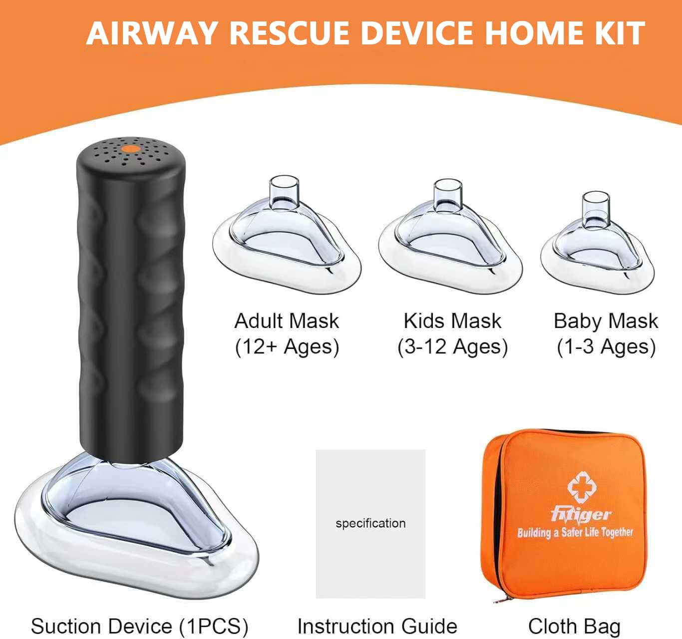 Kit de viaje anti-atragantamiento Fitiger EasyPumpVac™
