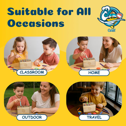 OAR Juguetes Montessori de madera para niños pequeños de 1 a 3 años