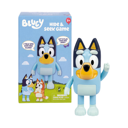 Bluey Figura de juego de escondite, articulada, figuras musicales para niños con modo de baile