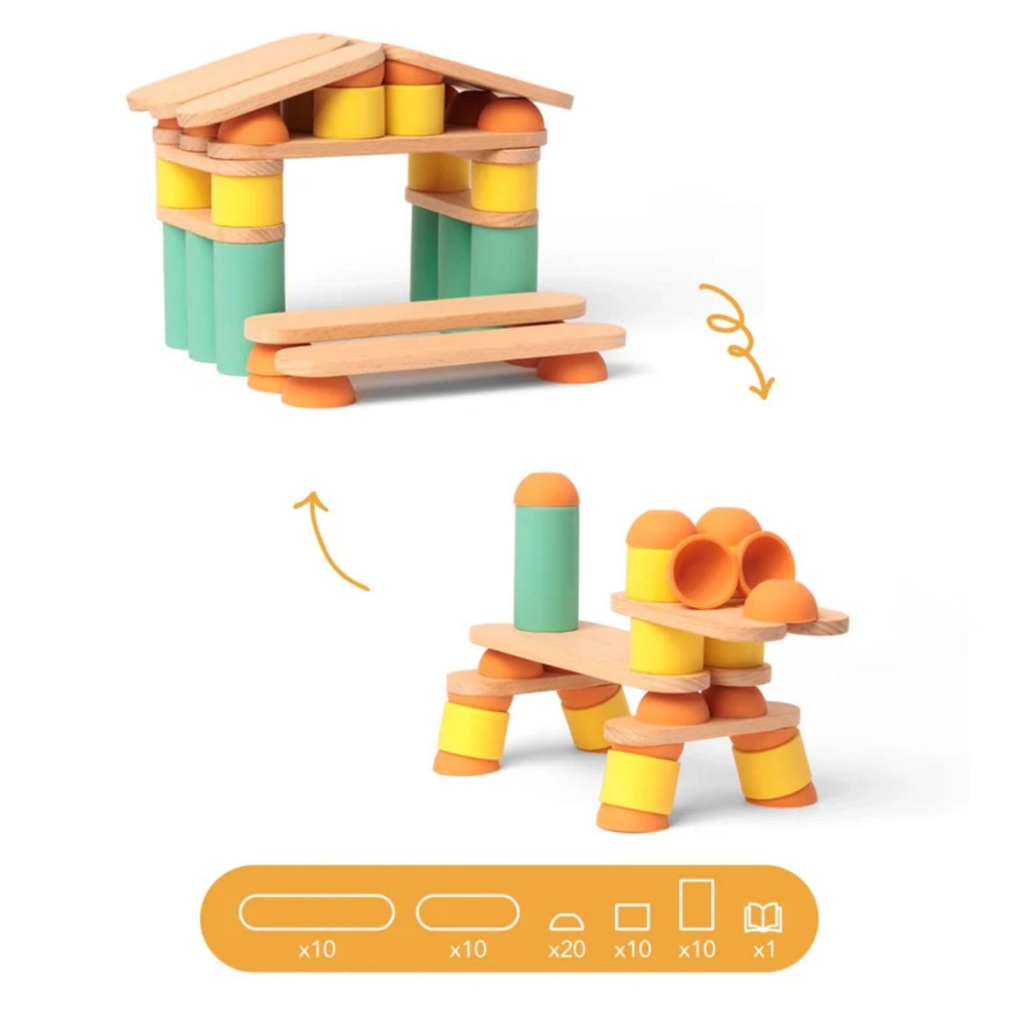 Juguete de construcción OPPI Toys Stix, 60 piezas