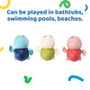 juguete de bañera de tortugas de natación de 3 piezas