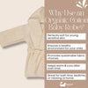 Bata de baño de bebé de algodón orgánico con capucha, 100% algodón orgánico certificado