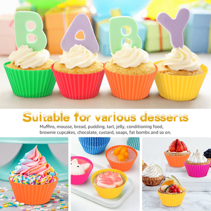 Forros de silicona para cupcakes, juego de 36 tazas