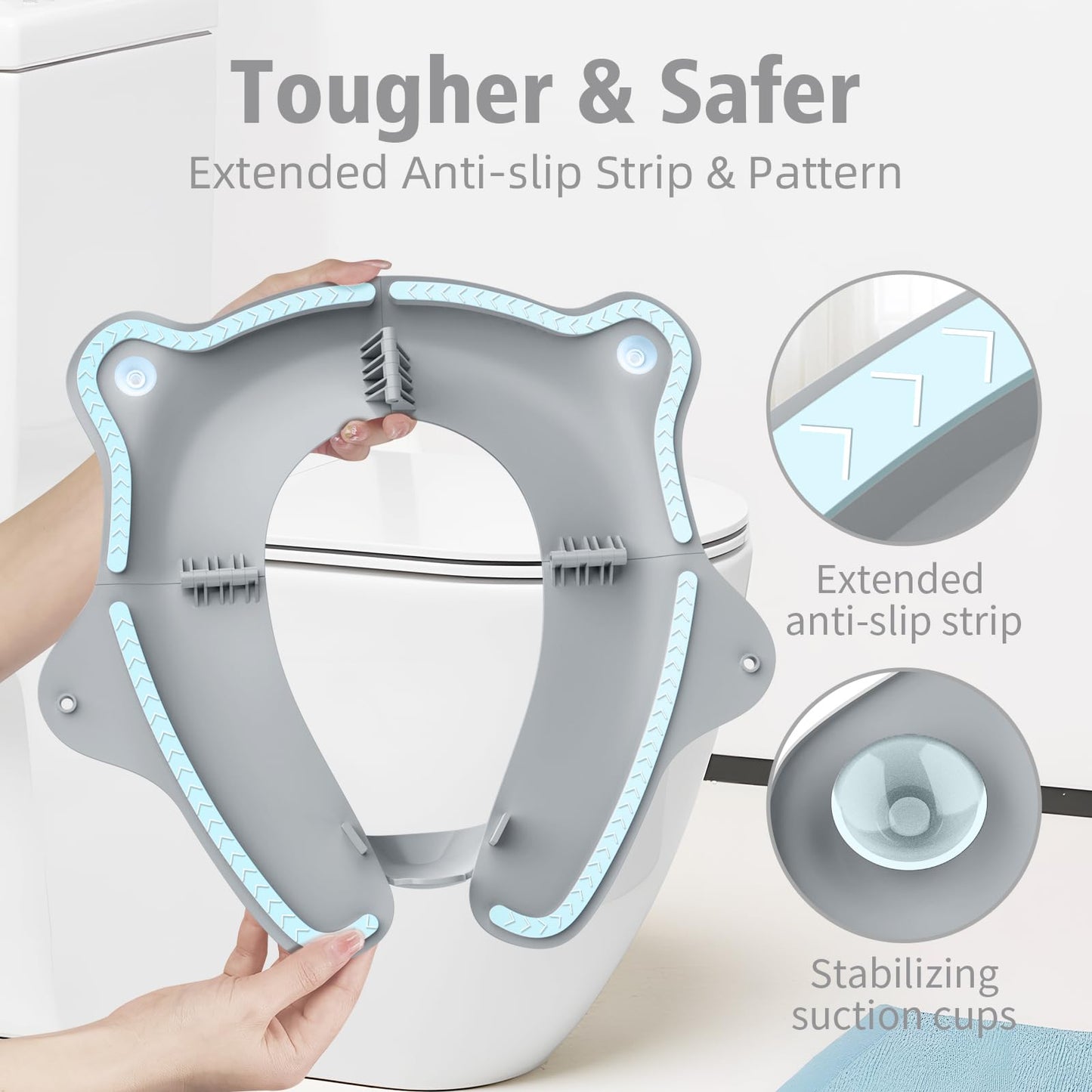 Asiento de inodoro plegable para niños