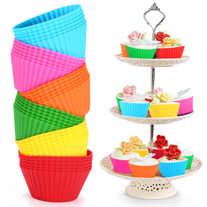Forros de silicona para cupcakes, juego de 36 tazas