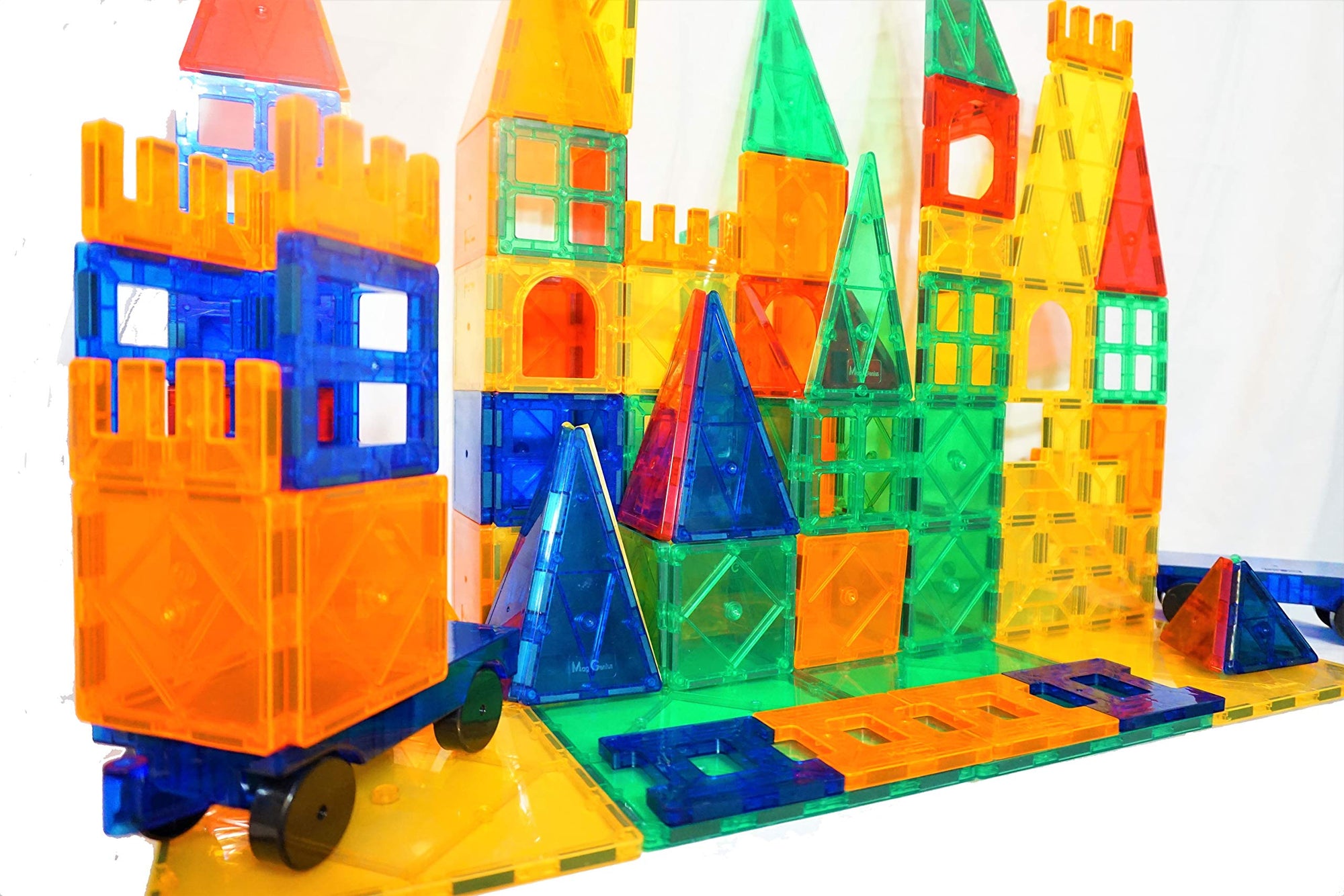 May Genius juego de bloques de construcción magnéticos educativos y coloridos - 108