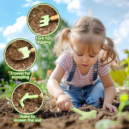 Cute Stone Herramientas Jardineria Kit niños