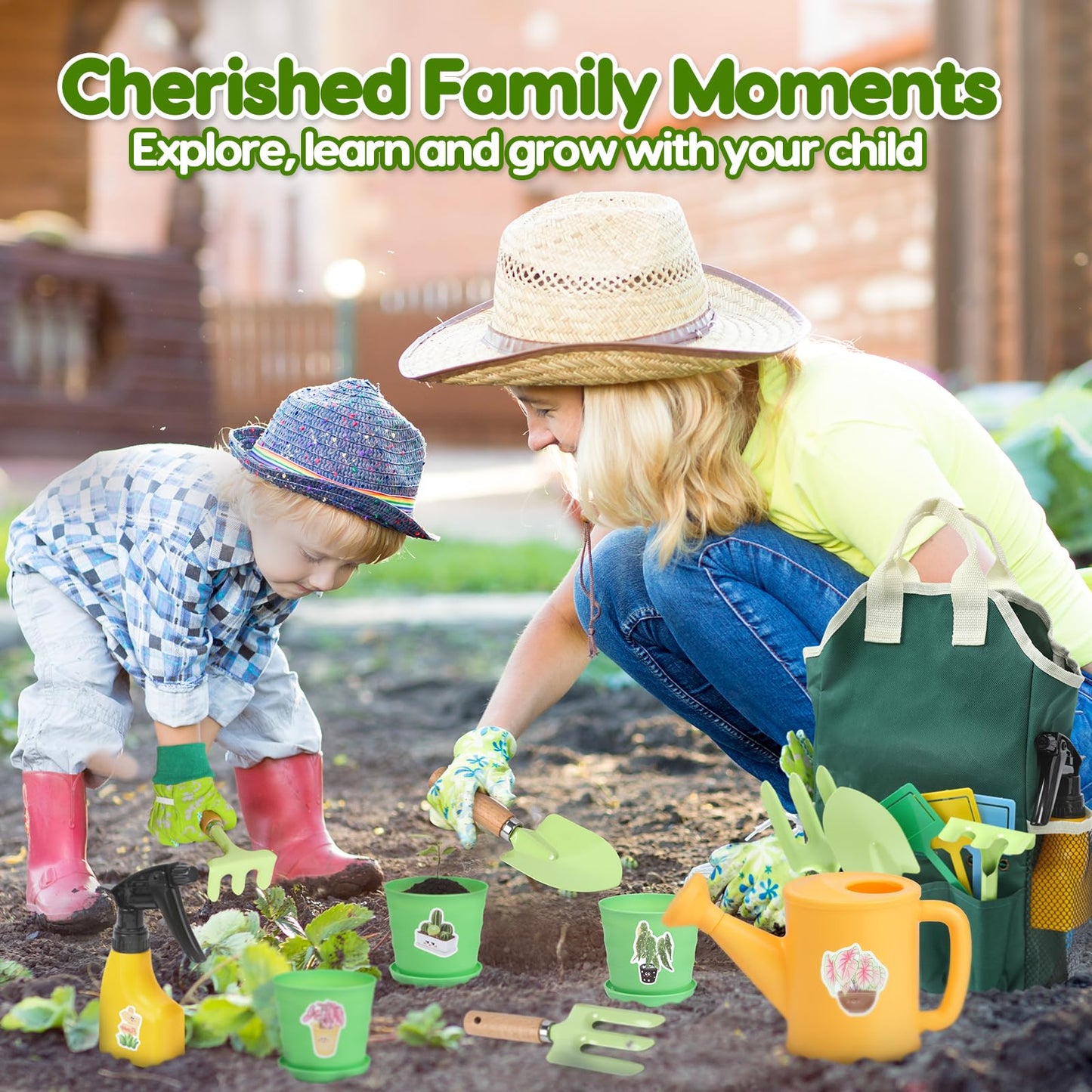 Cute Stone Herramientas Jardineria Kit niños