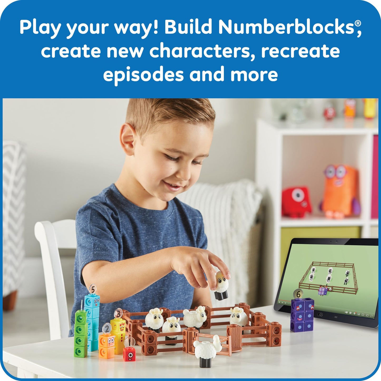 hand2mind Numberblocks Sheep Farm MathLink