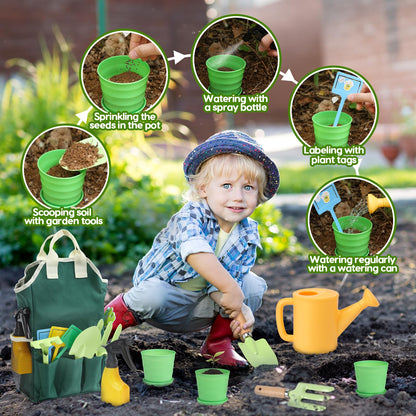 Cute Stone Herramientas Jardineria Kit niños