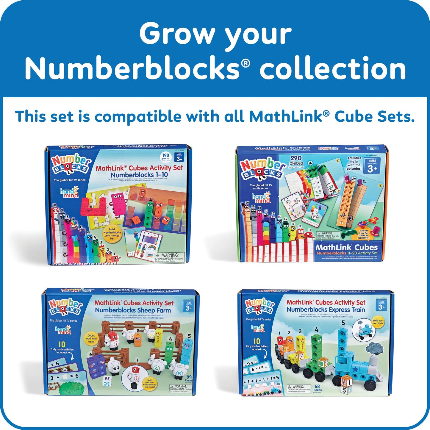 hand2mind Numberblocks Sheep Farm MathLink