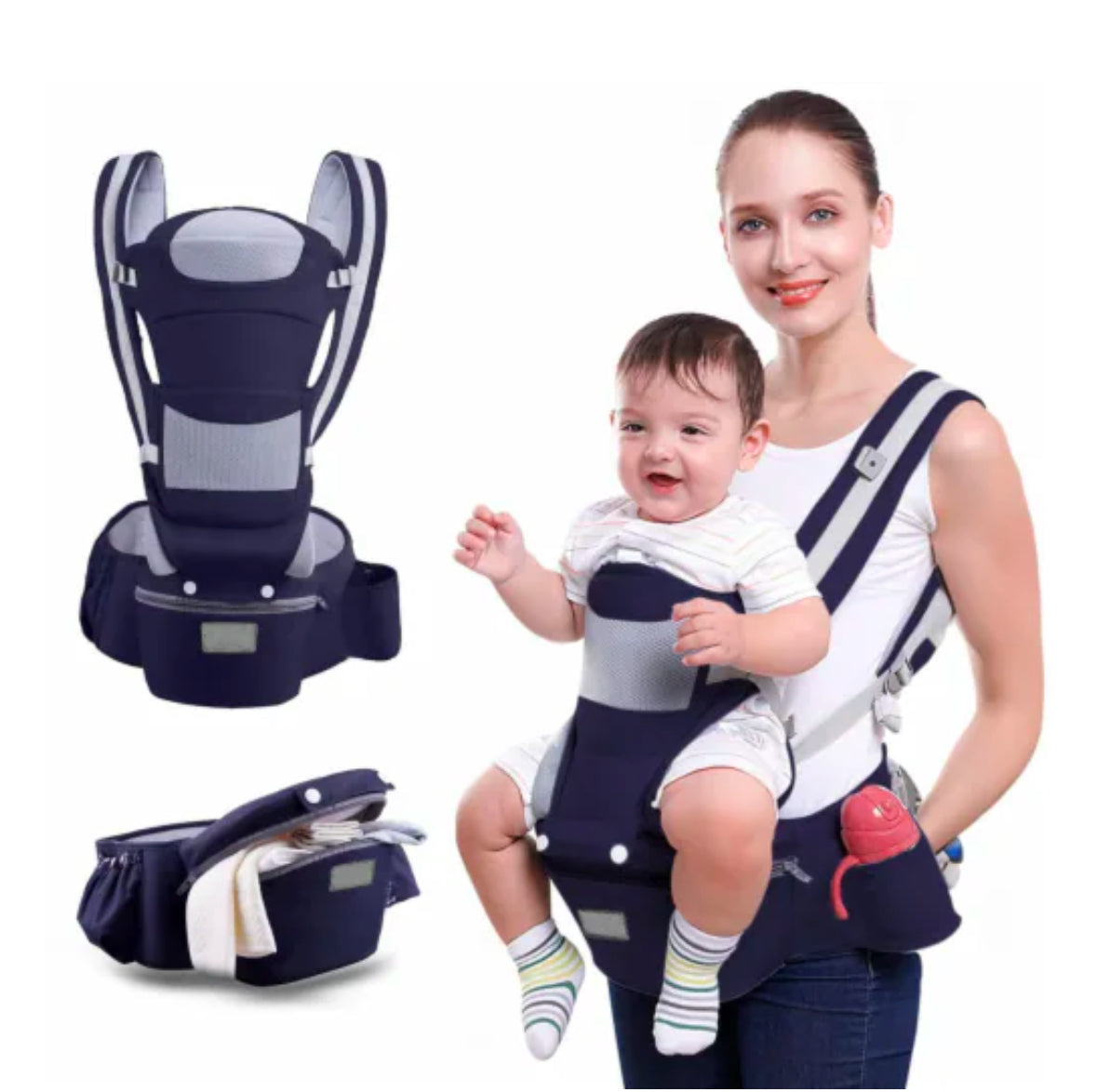 Portabebés con asiento de cadera