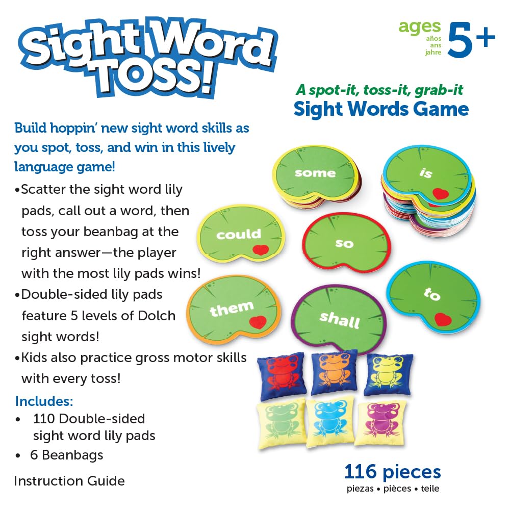 Learning Resources juego de lanzamiento de palabras visuales