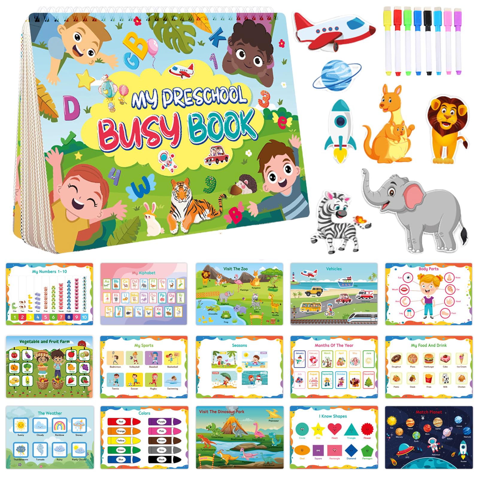 Montessori - Libro de actividades de aprendizaje preescolar para niños pequeños