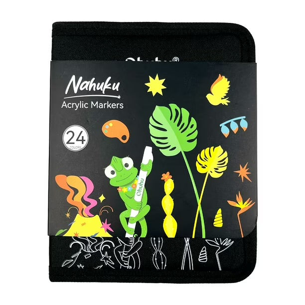 Ohuhu 24 Marcadores Acrílicos punta pincel