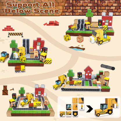 Juego de 100 bloques de construcción magnéticos