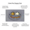 ezpz Happy Mat (gris) Nueva versión – Placa de succión 100 % silicona