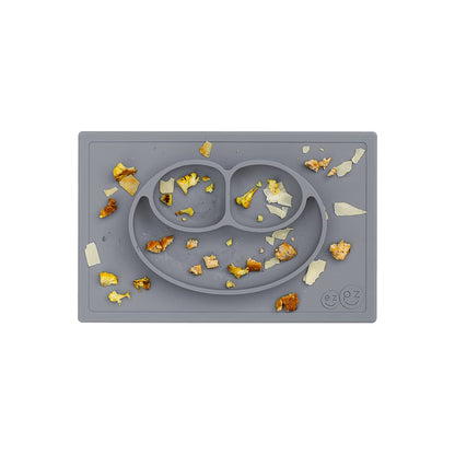 ezpz Happy Mat (gris) Nueva versión – Placa de succión 100 % silicona