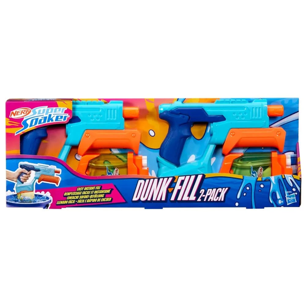 Lanzador Nerf Super Soaker Pack Doble Dunk-Fill