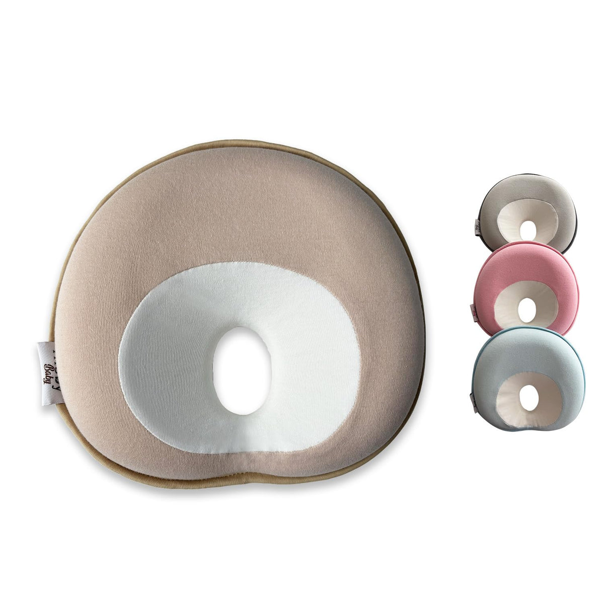 Almohada para la prevención del síndrome de cabeza plana, beige