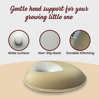 Almohada para la prevención del síndrome de cabeza plana, beige