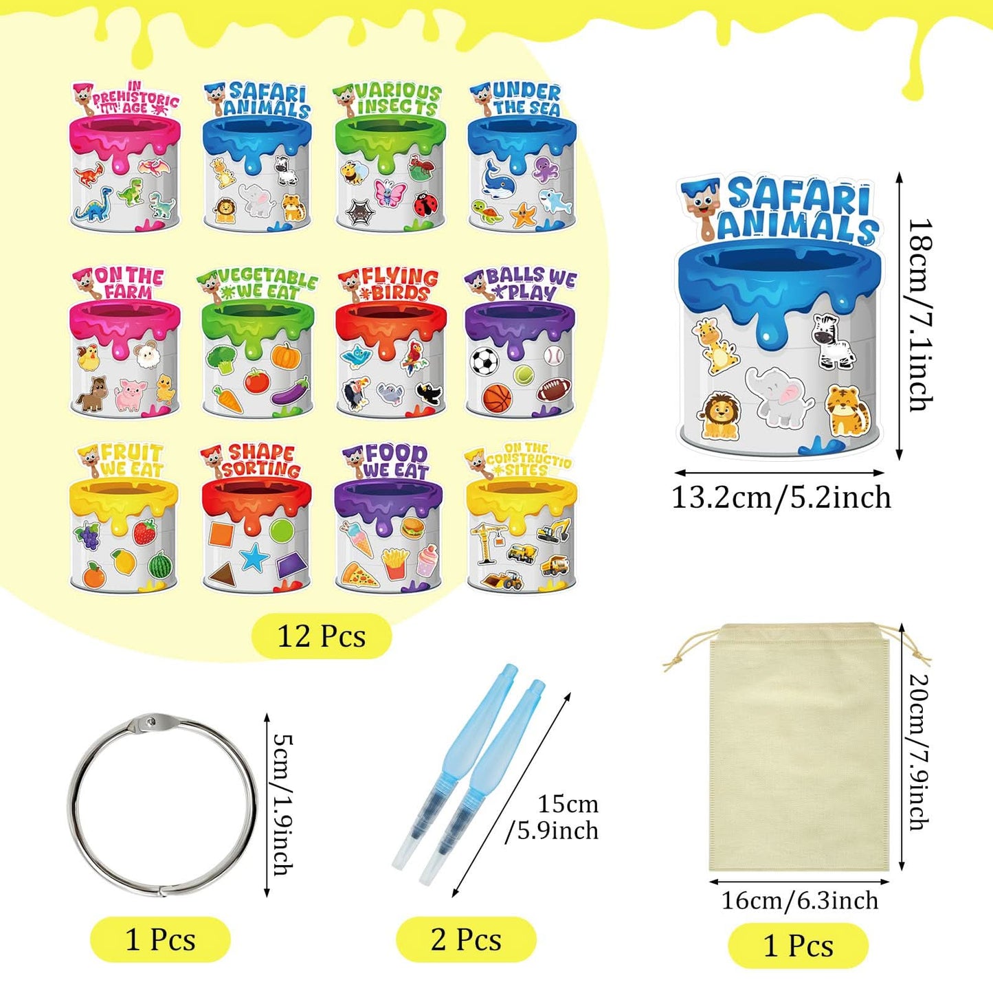 Libro ocupado de clasificación, libros reutilizables para colorear al agua