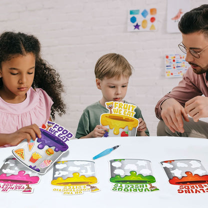 Libro ocupado de clasificación, libros reutilizables para colorear al agua