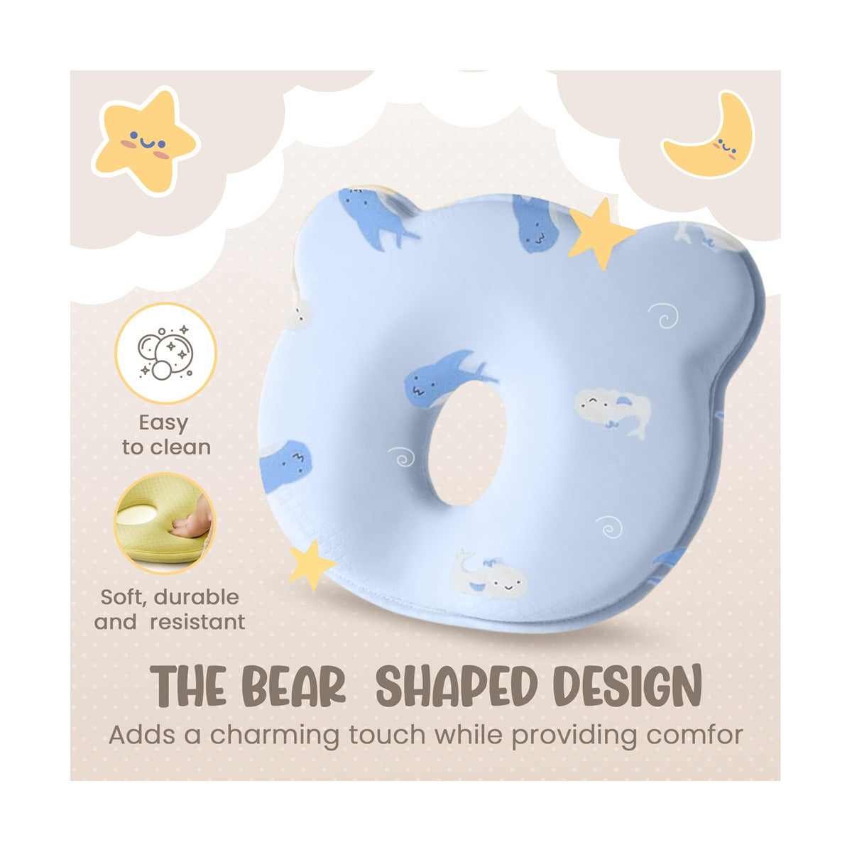 Almohada de algodón para bebé